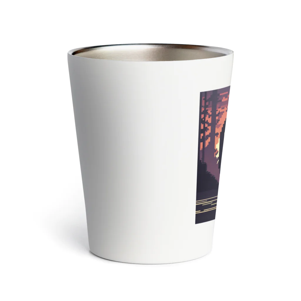 TemTako10のドット絵　ホラーキャット Thermo Tumbler