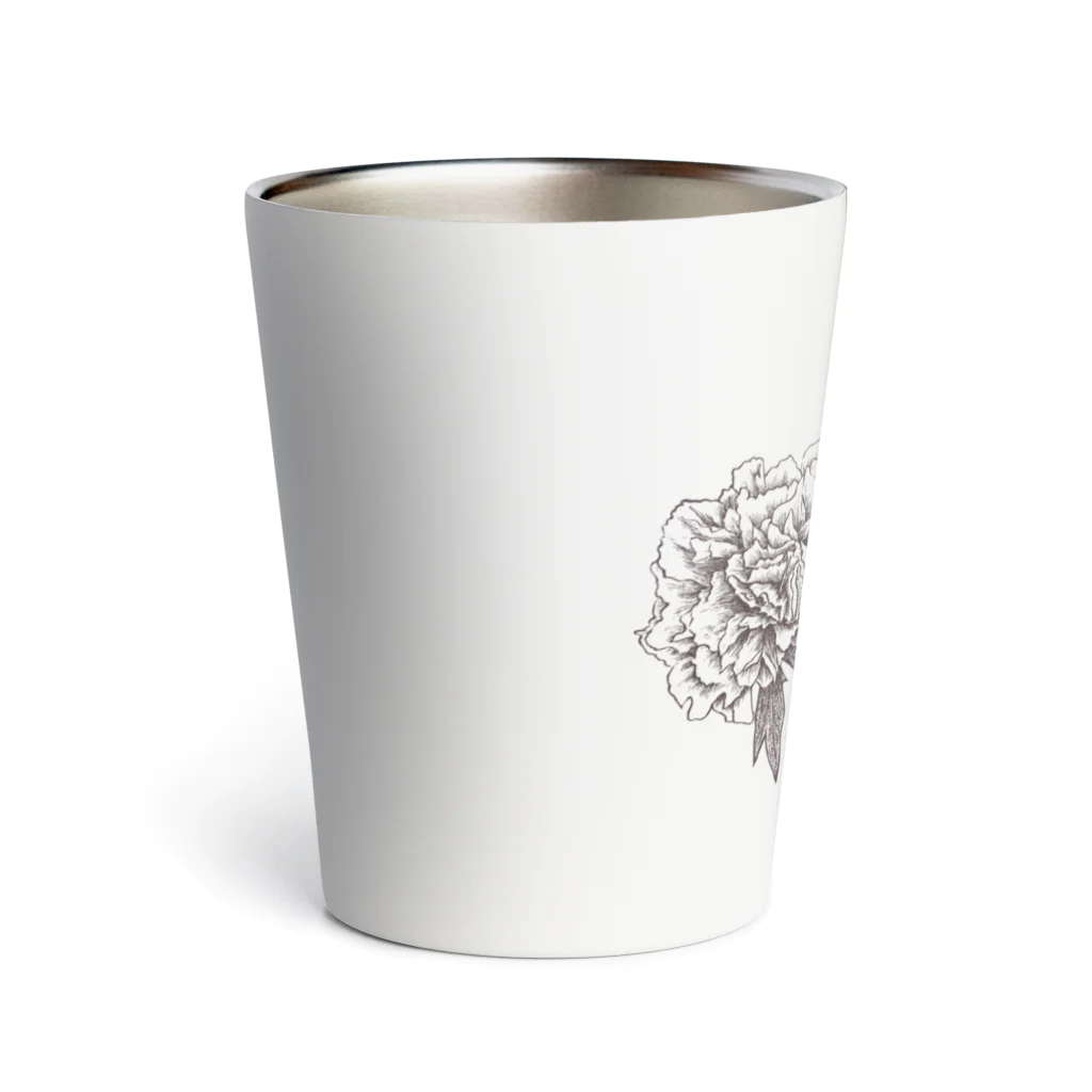 naomaria art shopの牡丹（ピオニー）GY Thermo Tumbler