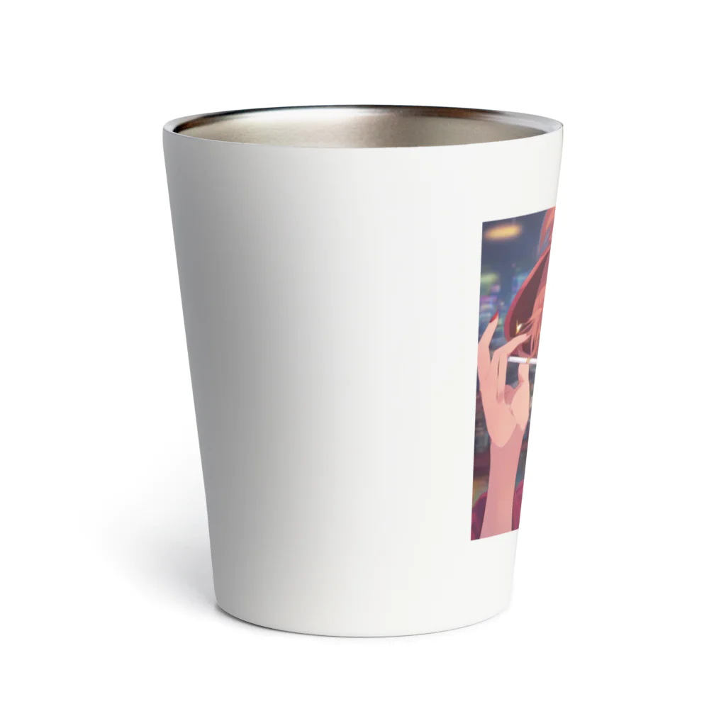 佐藤のタバコを吸う女の子 Thermo Tumbler