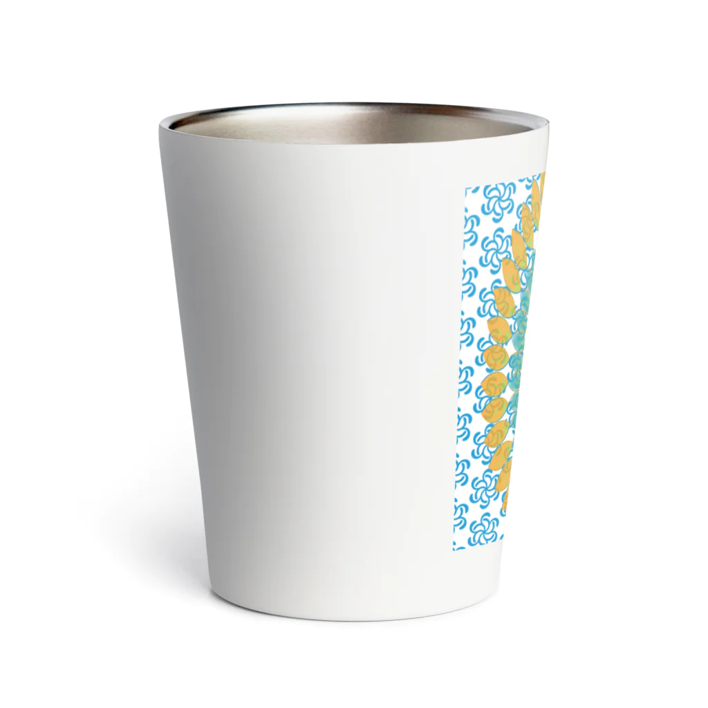 ロブ氏 イラストグッズ！の水辺に浮かぶひまわりの花 Thermo Tumbler