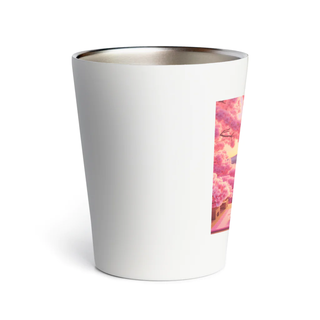 takemomoの富士山ネコちゃん Thermo Tumbler