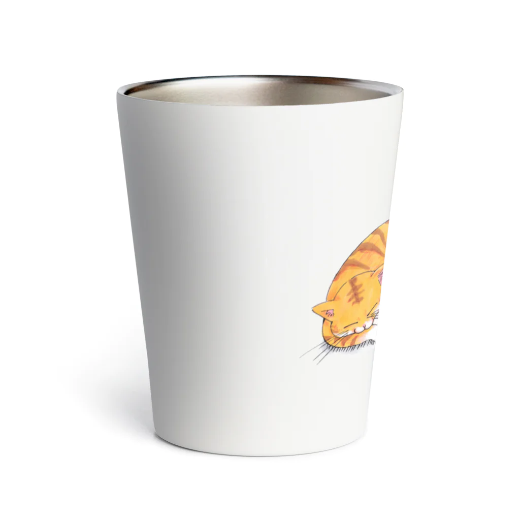 yuritomeのネコ神_(チャーちゃん)_頑張りすぎは良くないよ_ユリ作品3 Thermo Tumbler