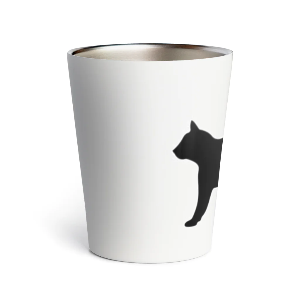 Teatime ティータイムの黒猫は見ていた　ねこ Thermo Tumbler