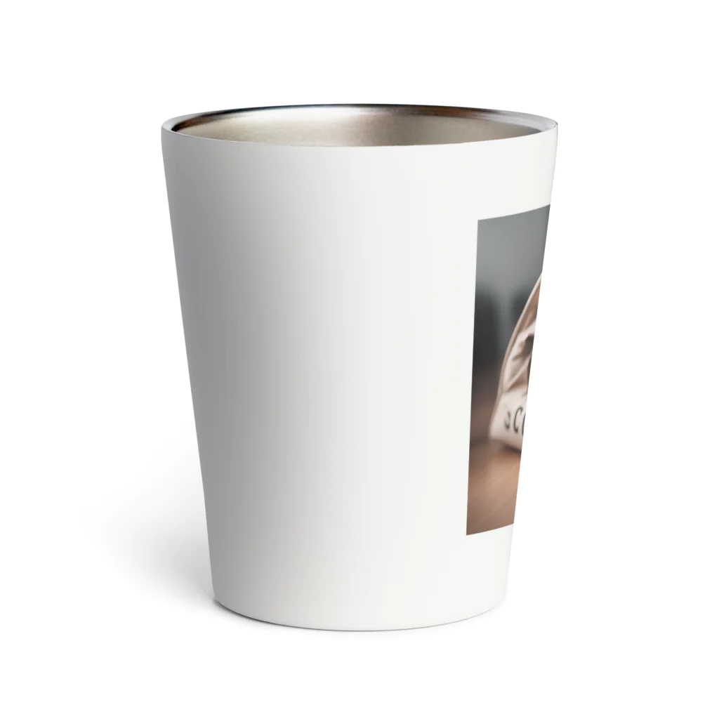 LuckyRiverShineの袋に入っている猫 Thermo Tumbler