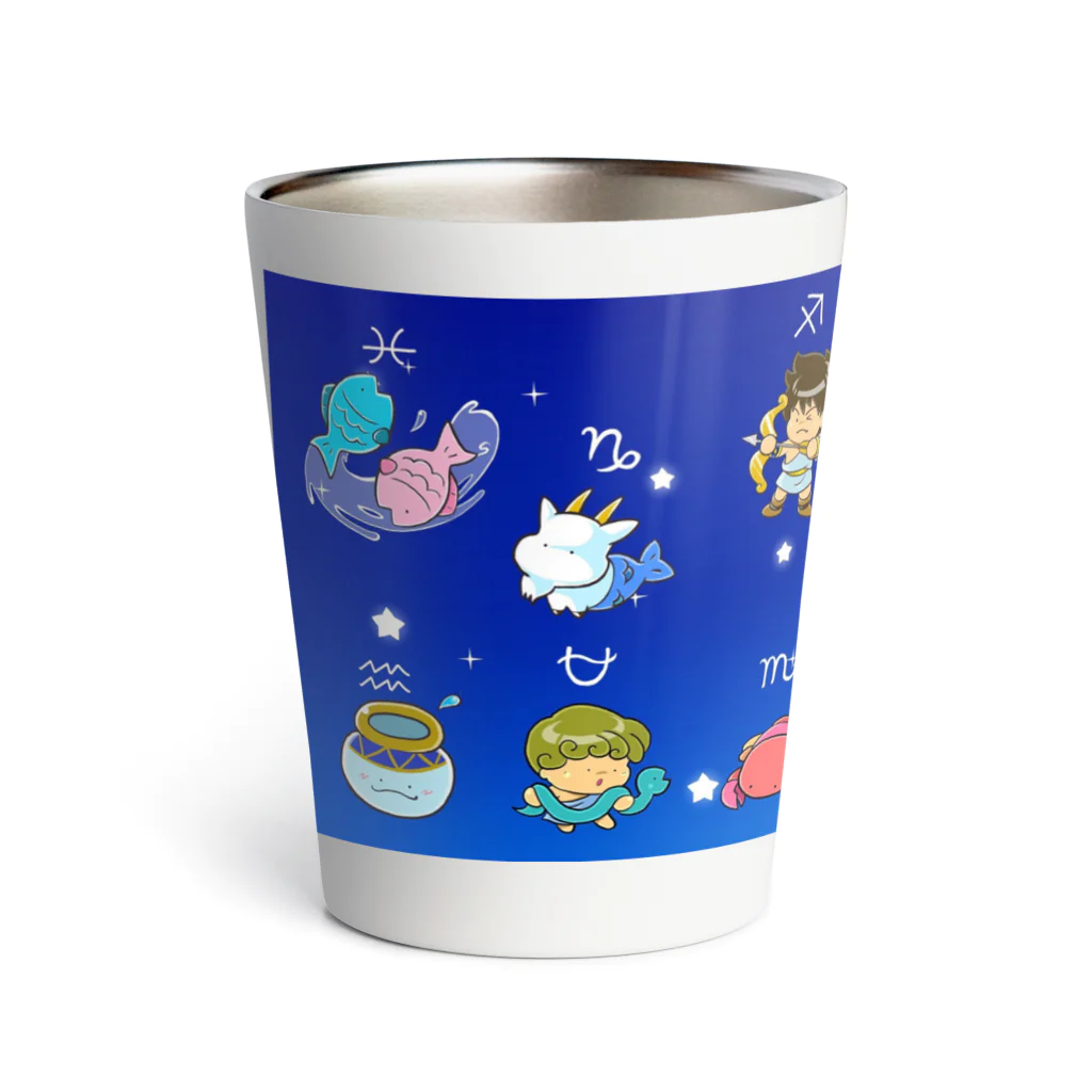 もふもふ堂の１２（１３）星座のかわいいデザイン Thermo Tumbler