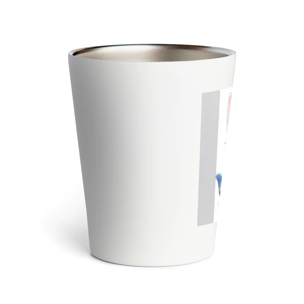 yoiyononakaの虎縞白猫のまなざし08 Thermo Tumbler