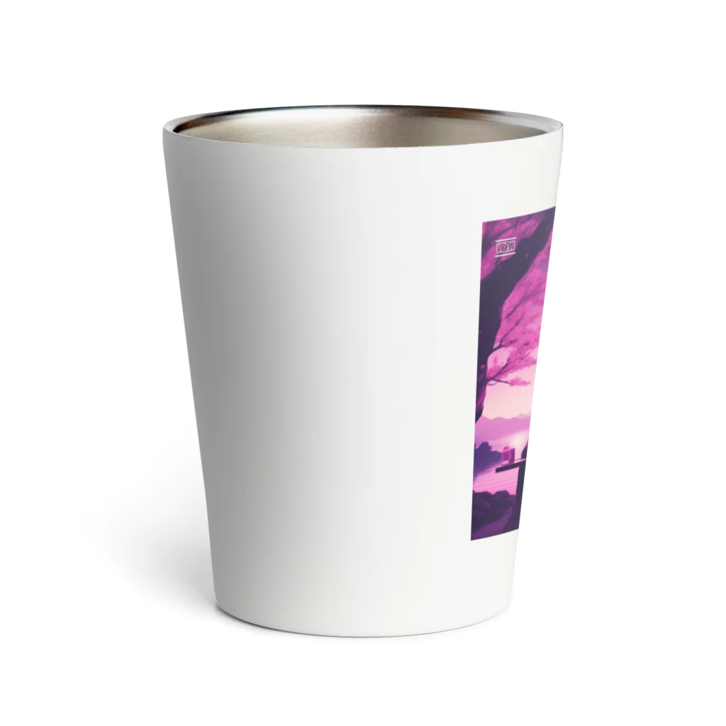 kichamanの夜桜デート Thermo Tumbler