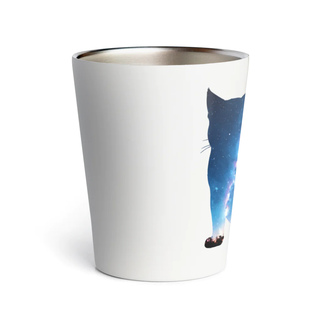 猫との風景の星空と猫_006 Thermo Tumbler