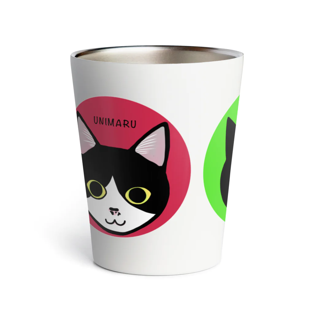 ひげ猫マリオの白黒にゃんず Thermo Tumbler