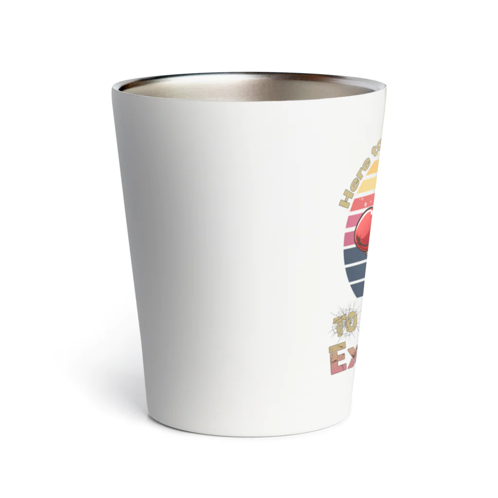 Stylo Tee Shopの絶滅までKOをするティラノサウルス Thermo Tumbler