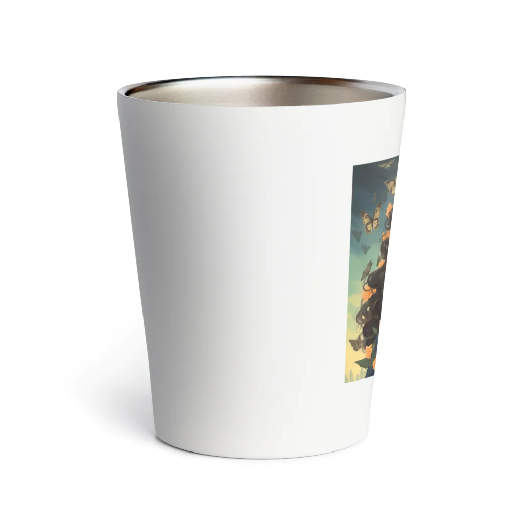 AQUAMETAVERSEの花と女と猫　なでしこ1478 Thermo Tumbler