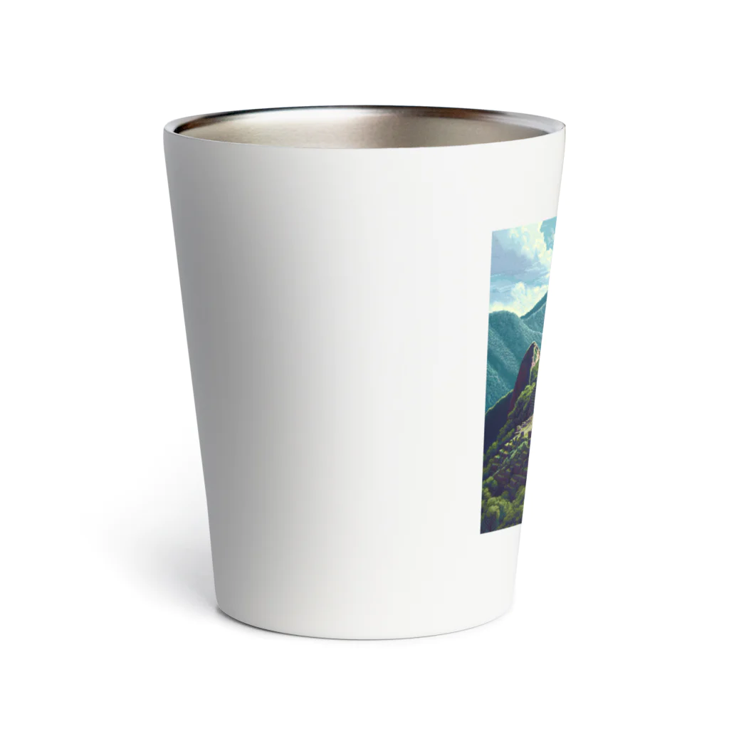 Pixel Art Goodsのマチュピチュ遺跡（pixel art） Thermo Tumbler