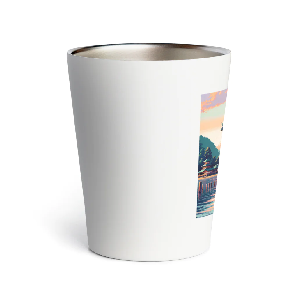 Pixel Art Goodsの厳島神社（pixel art） Thermo Tumbler