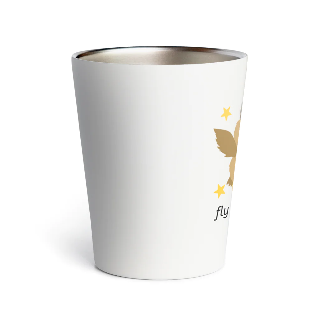 ふんころうのfly with the owls (夜遊びフクロウ) Thermo Tumbler