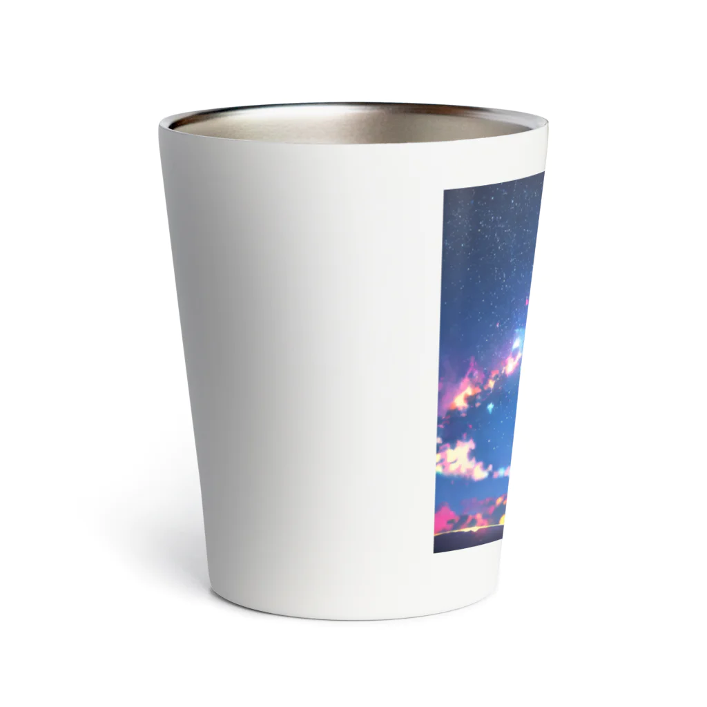 猫との風景の風景_星空と猫001 Thermo Tumbler