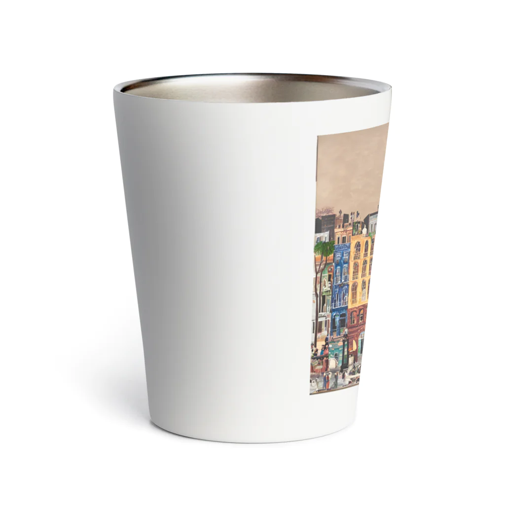 ヲシラリカの油絵　知らない都市の風景　ノスタルジー Thermo Tumbler