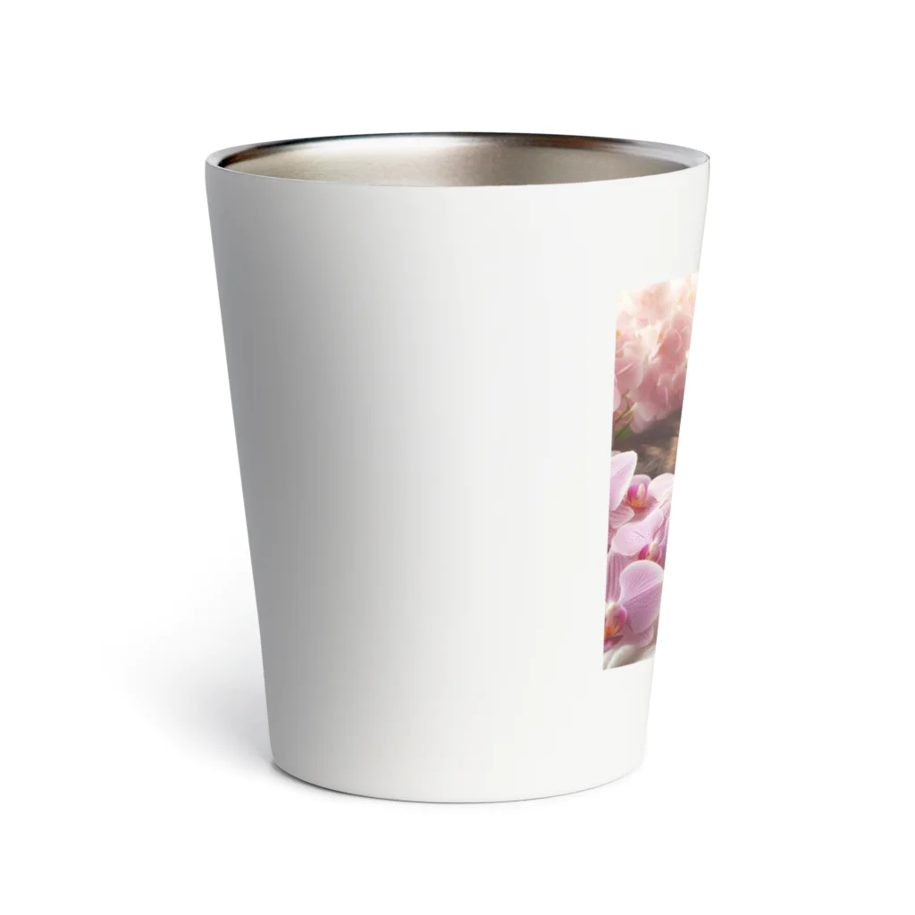 Y m @Y's shopの猫と胡蝶蘭 Thermo Tumbler