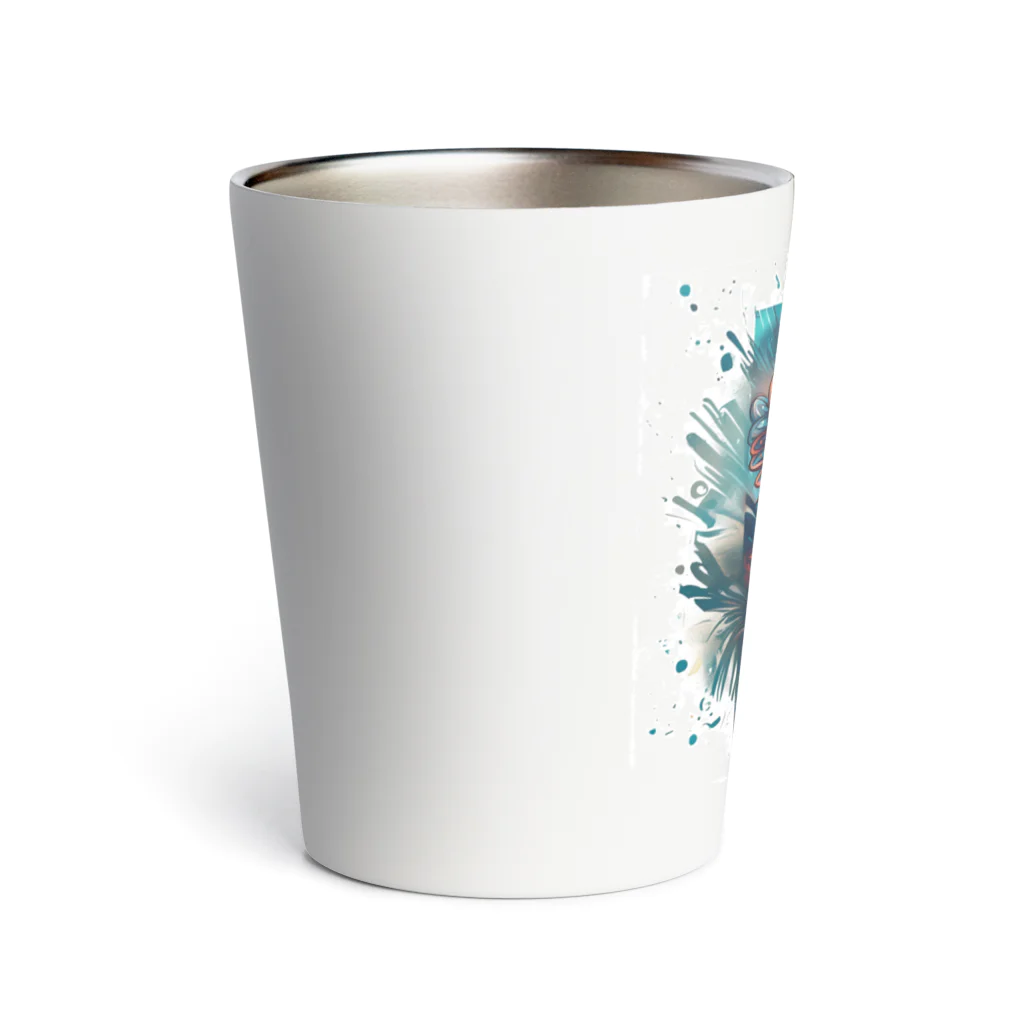 shime_savaのアステカあたりの雨の神様 Thermo Tumbler