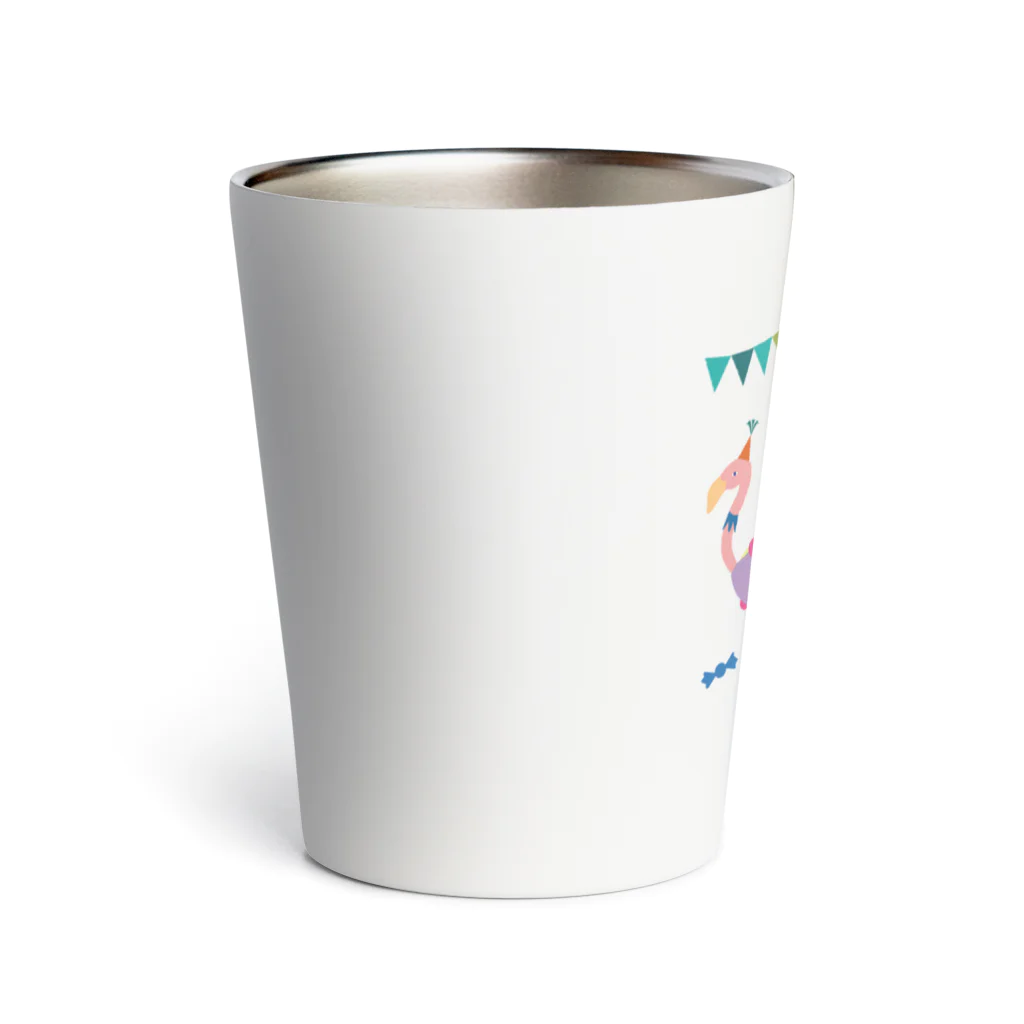 midoriの双子フラミンゴのパーティー Thermo Tumbler