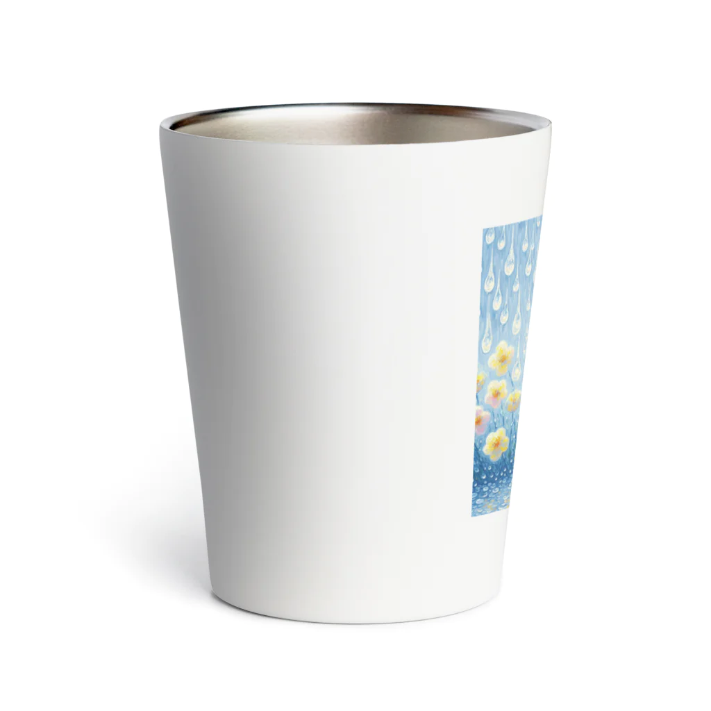 La-peaceの雨粒と猫 Thermo Tumbler