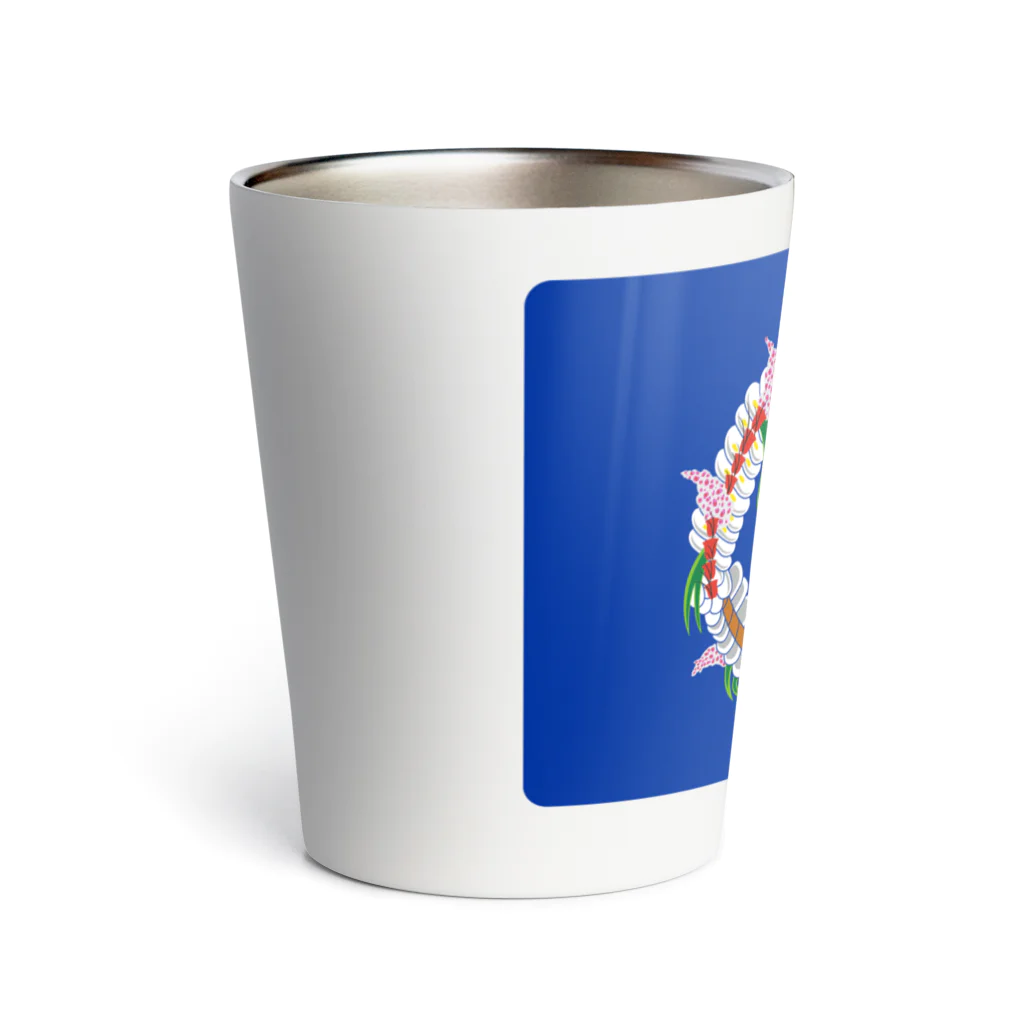 お絵かき屋さんの北マリアナ諸島の旗 Thermo Tumbler