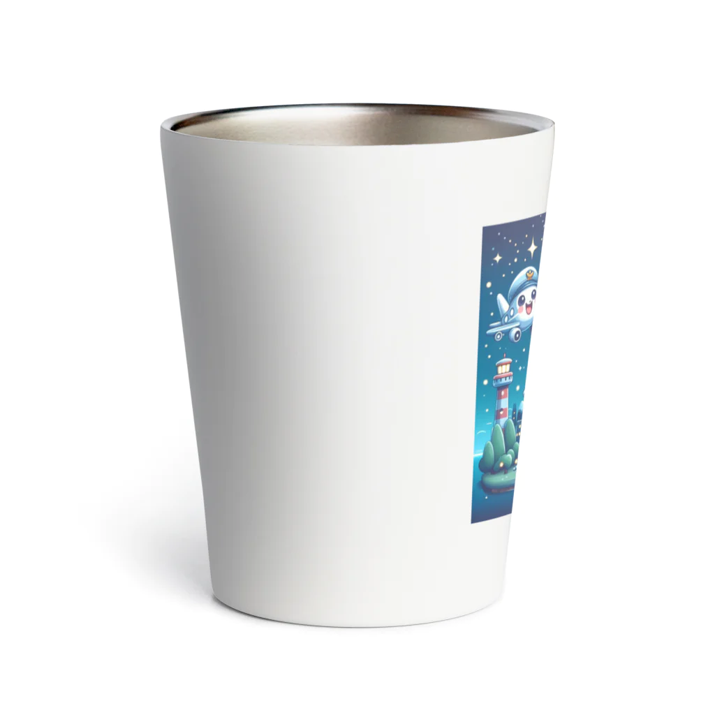 キャラクターズのキラキラ夜景飛行くん Thermo Tumbler