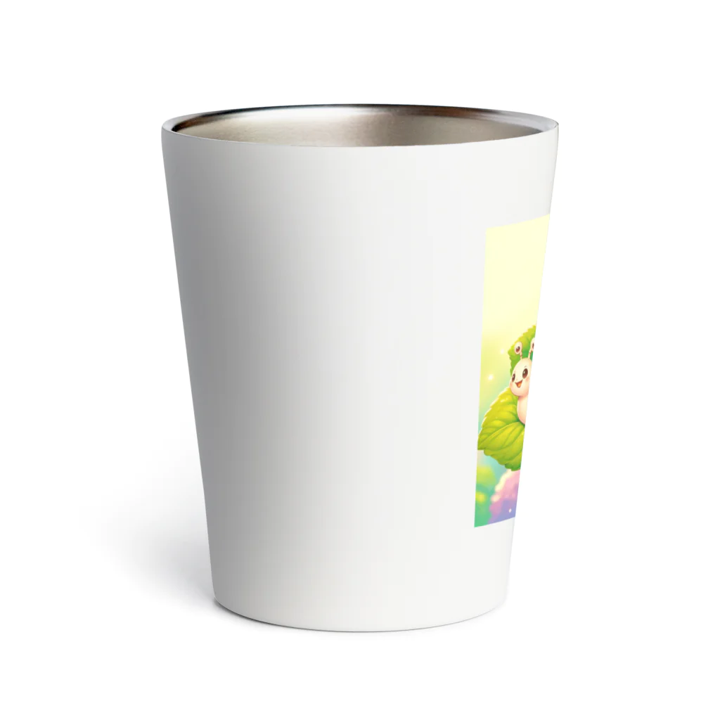 かるるんショップのあじさいとカタツムリ　雨上がり Thermo Tumbler