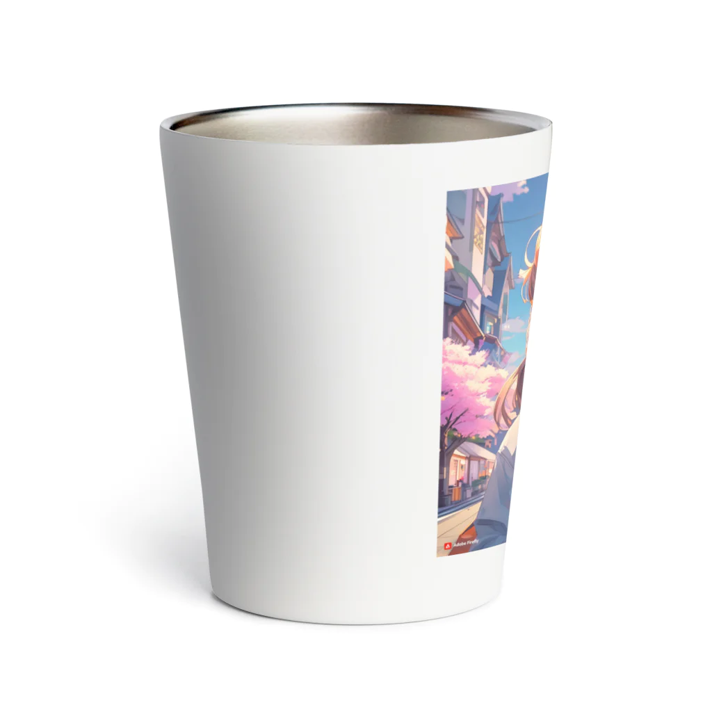 そこら辺の田中の春の冒険する女の子 Thermo Tumbler