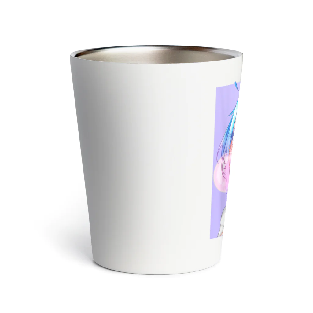 World_Teesのバブルガムを噛むアニメガール 日本の美学 アニメオタク Thermo Tumbler