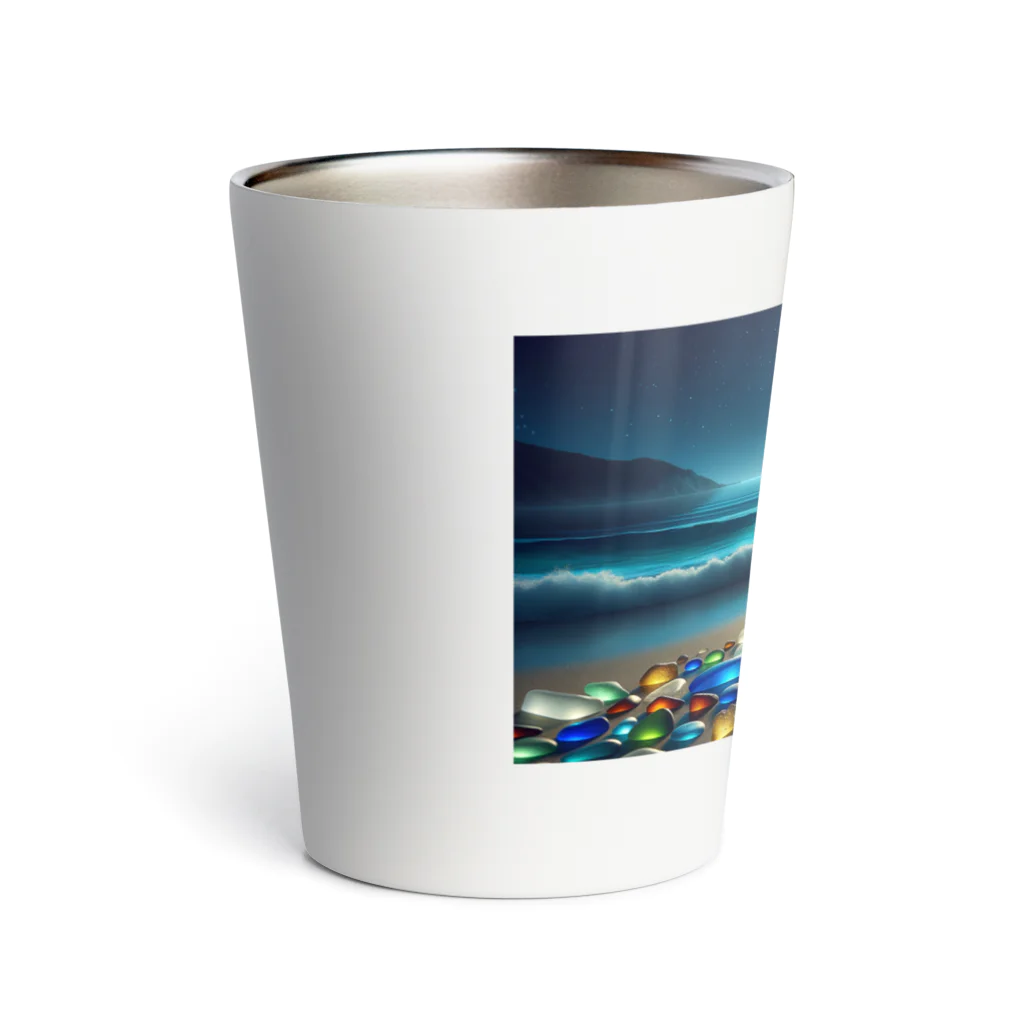 yunakiziの夜に輝くシーガラス Thermo Tumbler