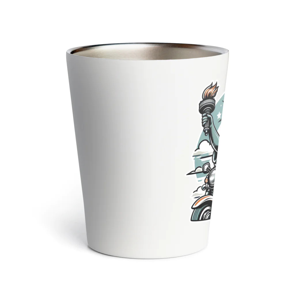 shime_savaのトーチを持ったおばちゃんライダー Thermo Tumbler