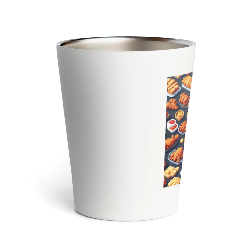 ドット絵賢者のドット絵シリーズ９チキン祭りゴージャスver. Thermo Tumbler