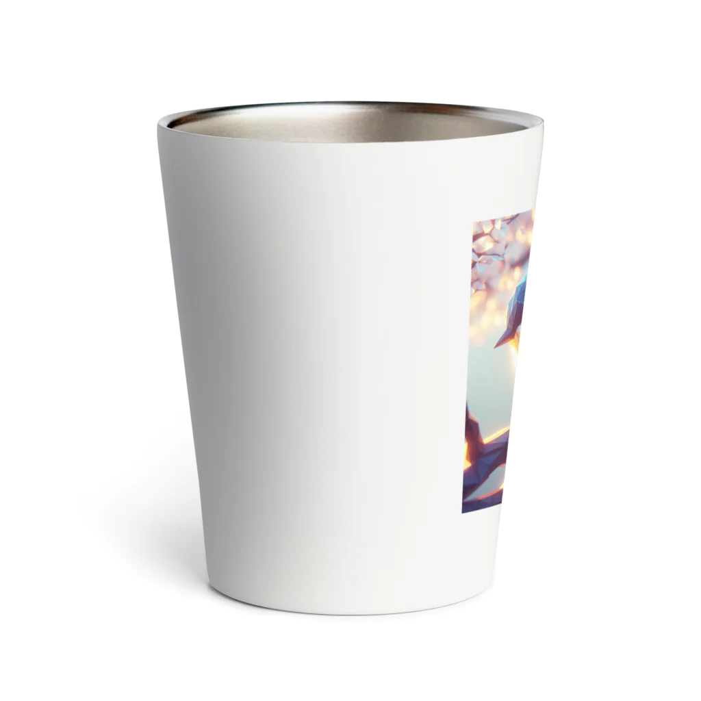 終わらない夢🌈のステンドグラスの様なカワセミ✨ Thermo Tumbler