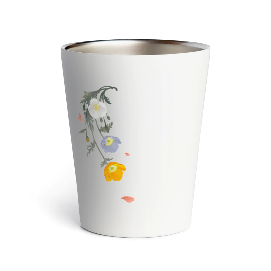 MIdesignの花と猫 Thermo Tumbler