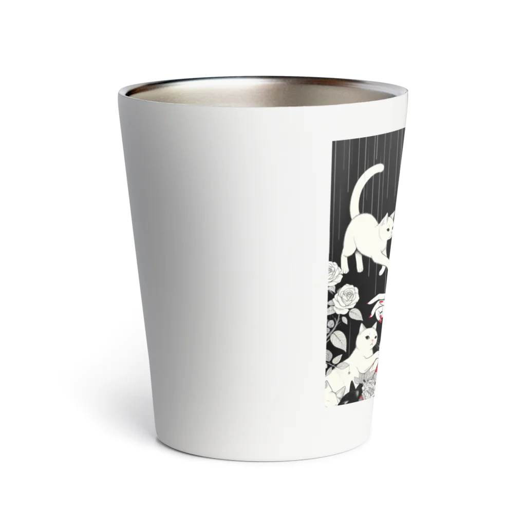 cocoa8877のネコ三昧（黒い空間・浮世絵風） Thermo Tumbler
