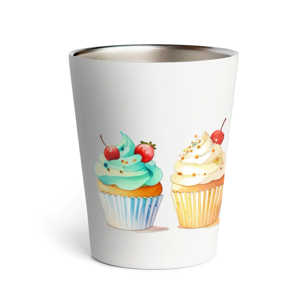 AMA14のカラフルなカップケーキ🧁 Thermo Tumbler