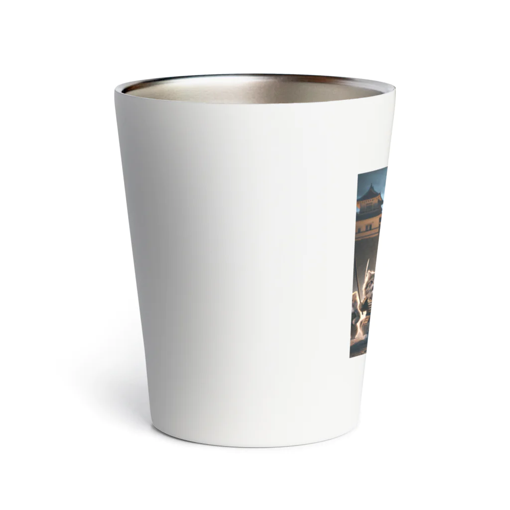 もふもふ日本史のねこ　出陣 Thermo Tumbler