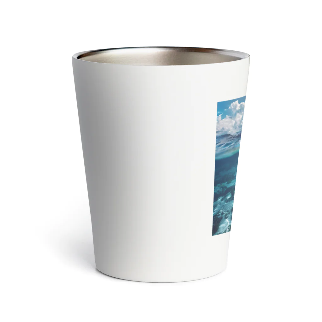 AQUAMETAVERSEのモルジブの大海原で人魚が泳いでいますsanae2074 Thermo Tumbler