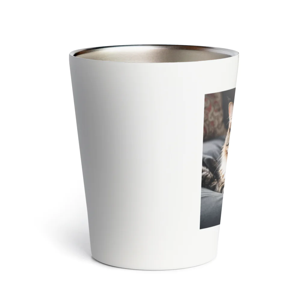 zigerparkのクッションと猫 Thermo Tumbler