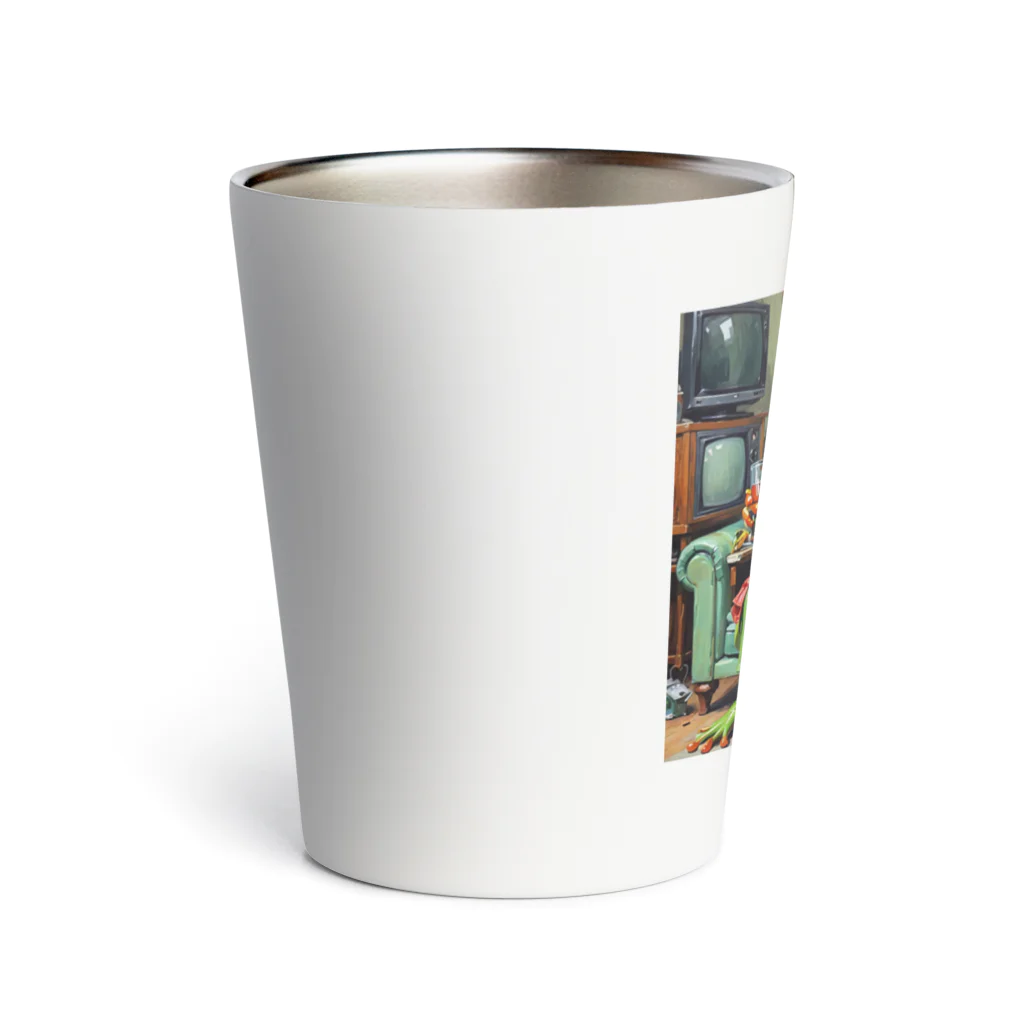 zukit4sのジョークを言っているカエル Thermo Tumbler