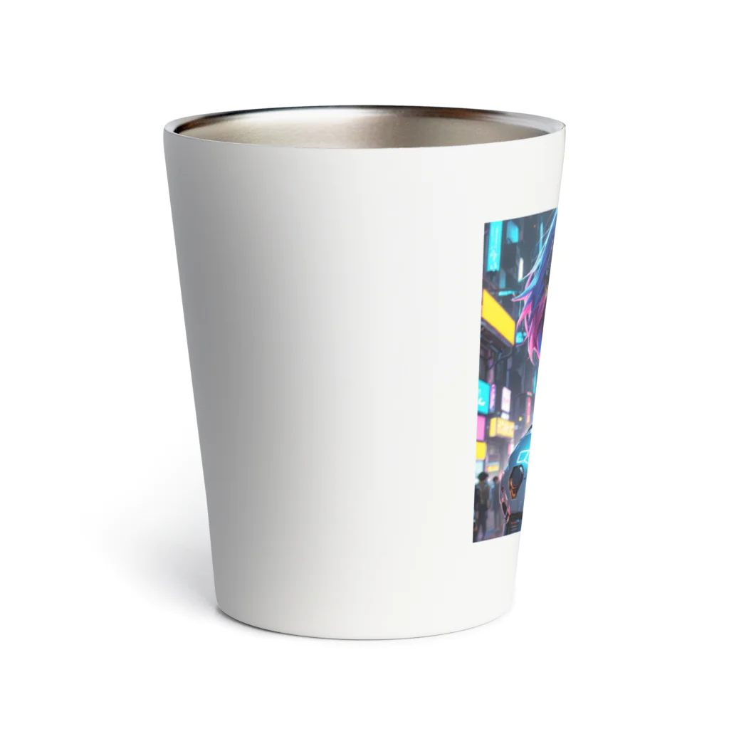 373Digital Lab shopのCyber Diva - サイバーパンクの歌姫 Thermo Tumbler