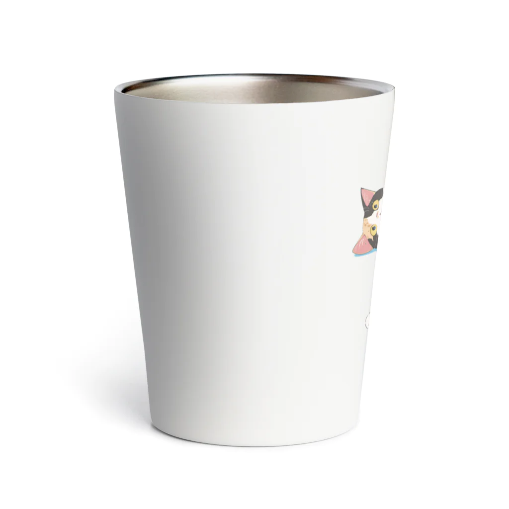 猫彩雑貨店-mao-のへそ天　まおまお Thermo Tumbler