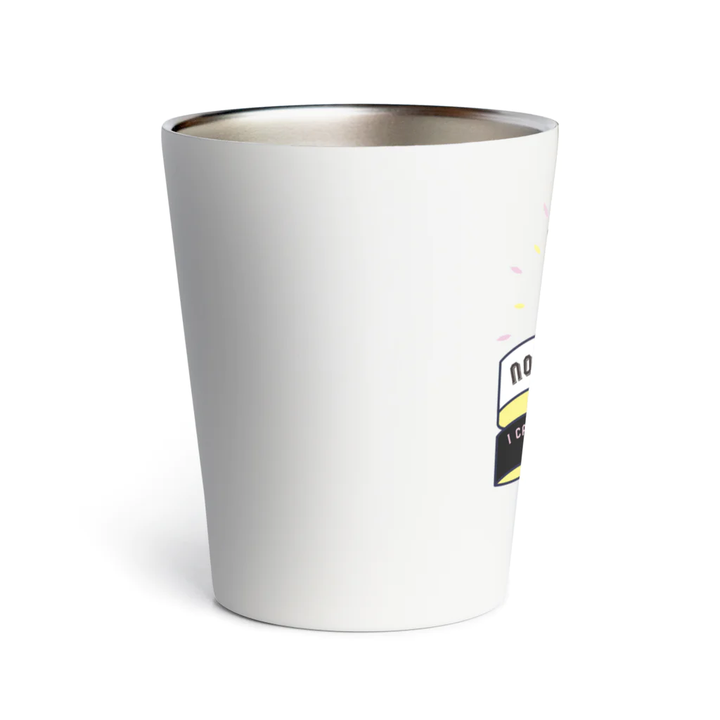 SANKAKU DESIGN STOREのNO SAKE NO LIFE。 レトロな赤×黄 Thermo Tumbler