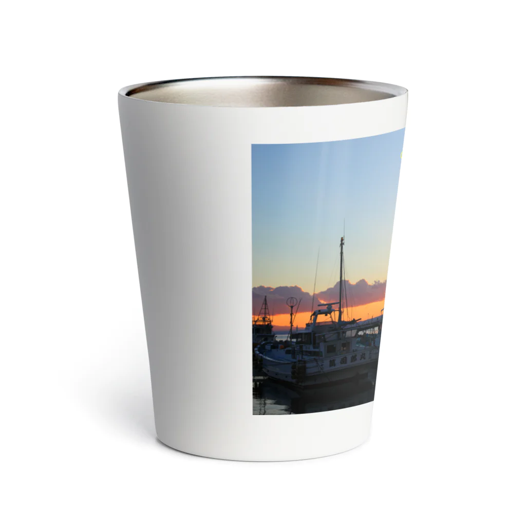 photo-kiokuの漁港夕景 Thermo Tumbler