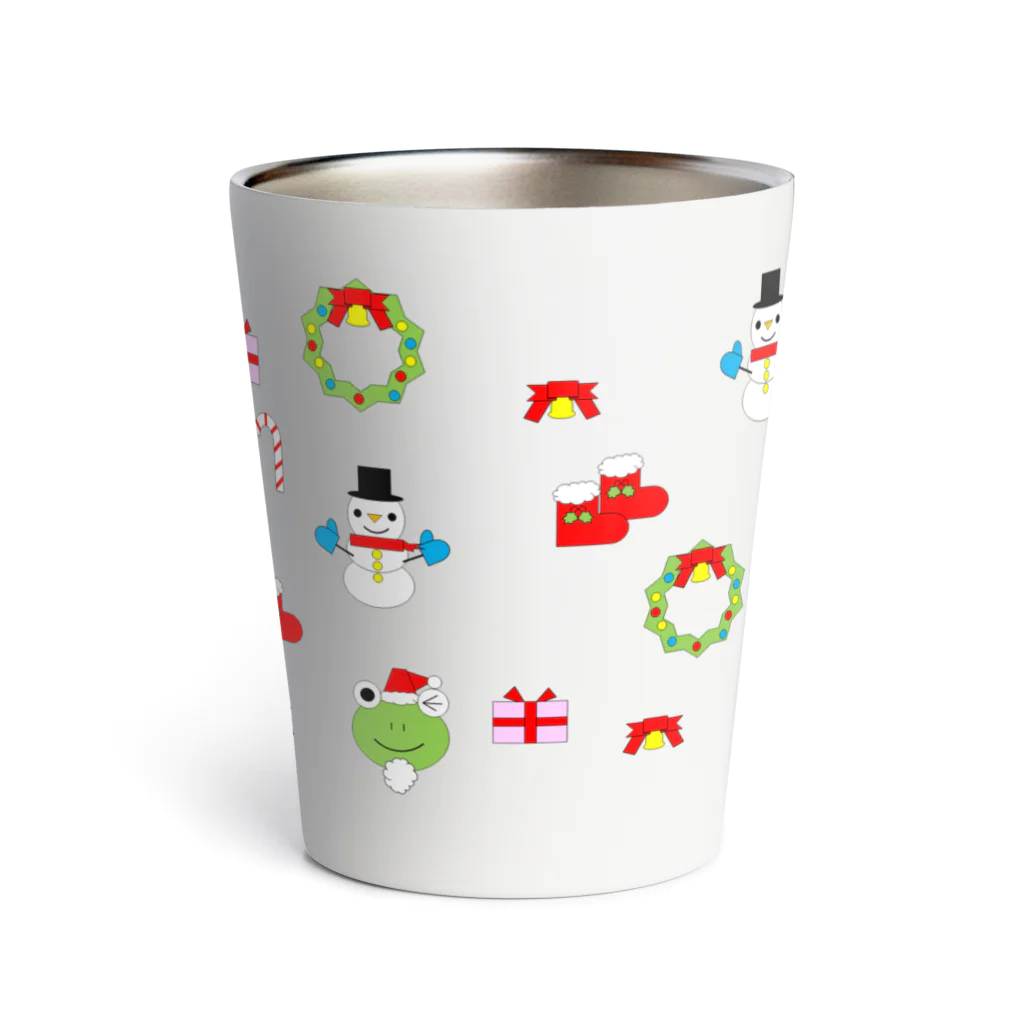 🐸かえるさんと仲間たち🐸のかえるさんのクリスマスB Thermo Tumbler