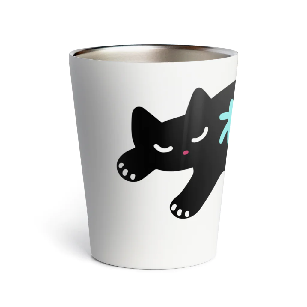 necocoaのねむい ねこ zzz... （黒猫） Thermo Tumbler