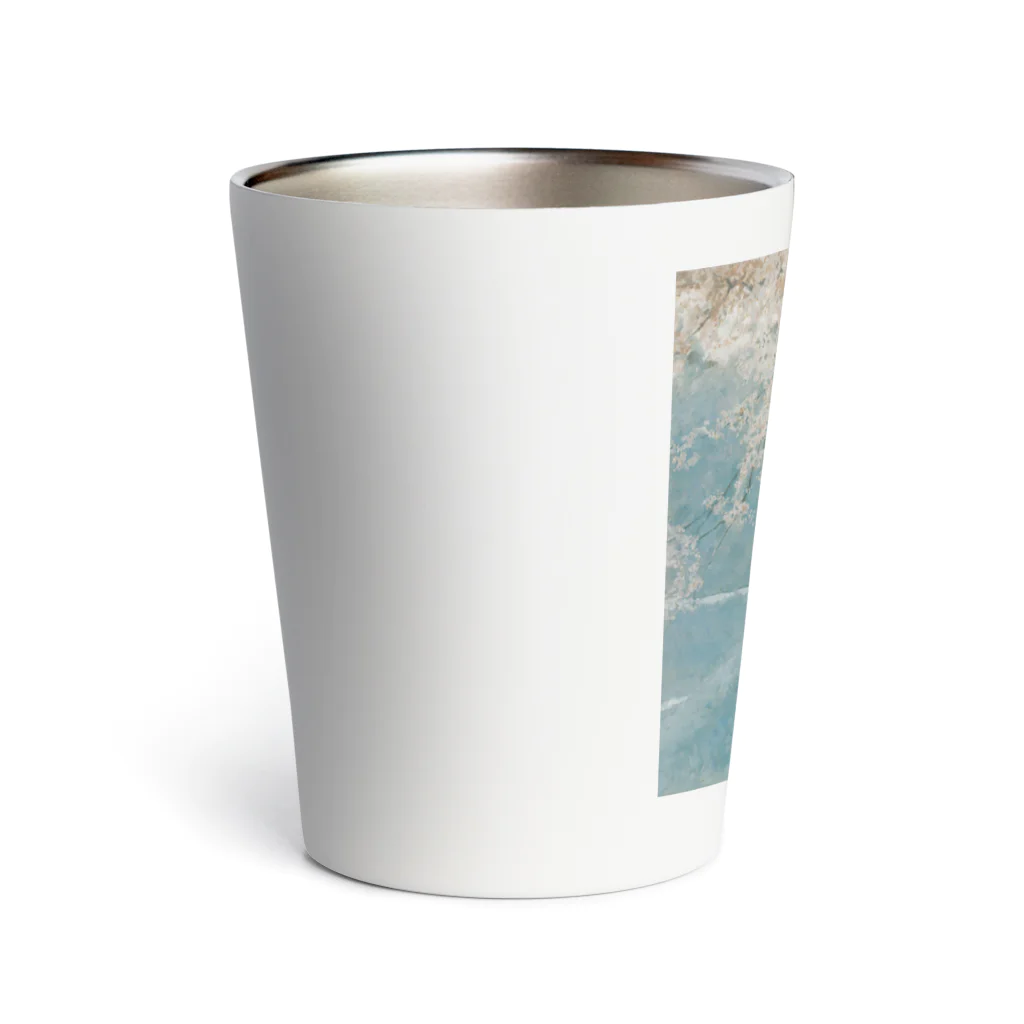 世界の絵画アートグッズのハワード・パイル 《春・桜の木の下で》 Thermo Tumbler