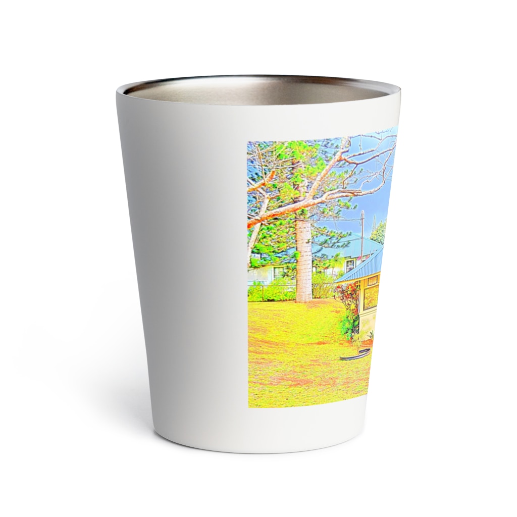 ラナイ島にある小さく可愛いbank Of Hawaii イラスト Thermo Tumbler By アロハスタイルハワイ Hawaii Goods801 Suzuri