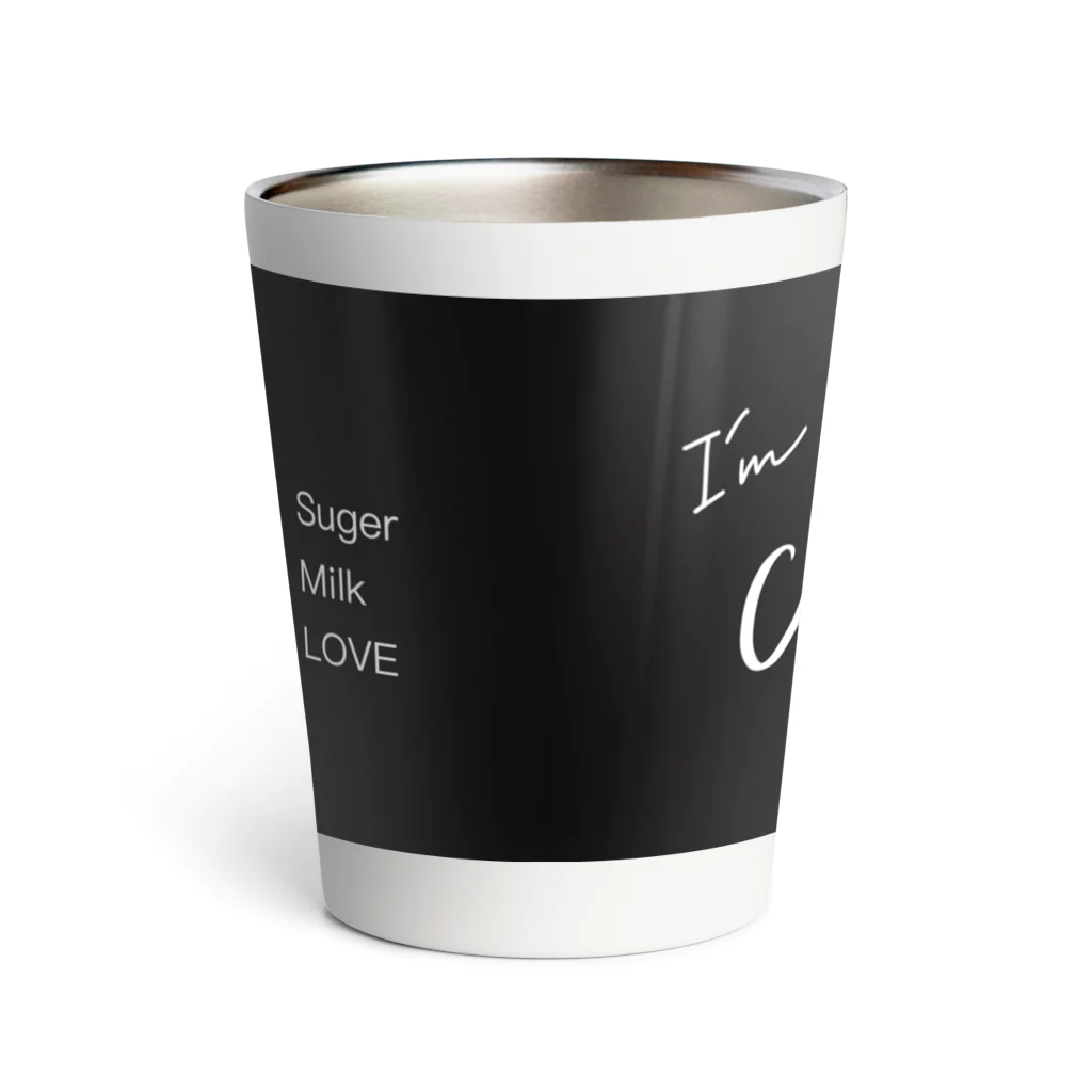 pluie et toi のコーヒー中毒！！ - Black ver. Thermo Tumbler