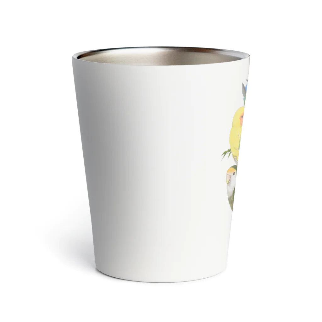 Gimme latte!のもりもりコザクラインコ Thermo Tumbler